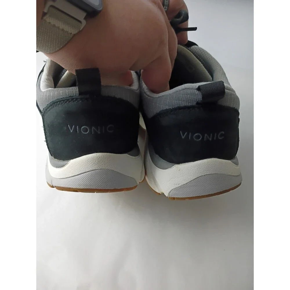 Vionic Lace-Up Athletic Sneakers Zanny Black Woman 9.5 Active Walking Sneakers